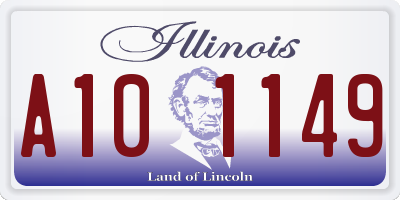 IL license plate A101149