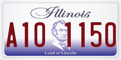 IL license plate A101150