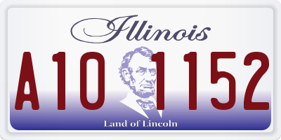 IL license plate A101152