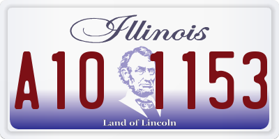 IL license plate A101153