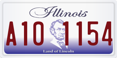 IL license plate A101154
