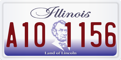 IL license plate A101156