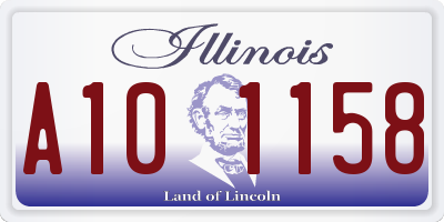 IL license plate A101158