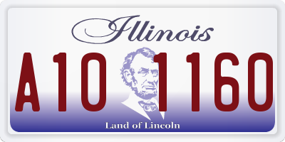 IL license plate A101160
