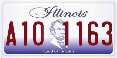 IL license plate A101163