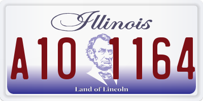 IL license plate A101164
