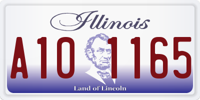 IL license plate A101165