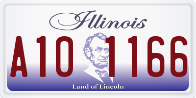 IL license plate A101166