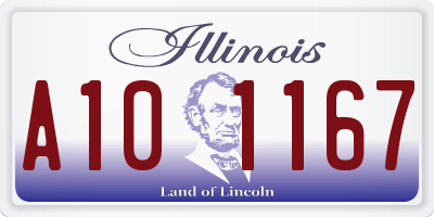 IL license plate A101167