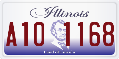 IL license plate A101168