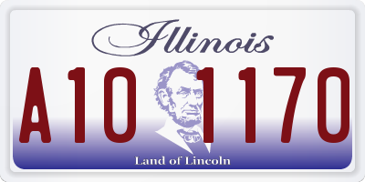 IL license plate A101170