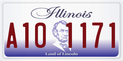 IL license plate A101171