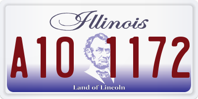 IL license plate A101172