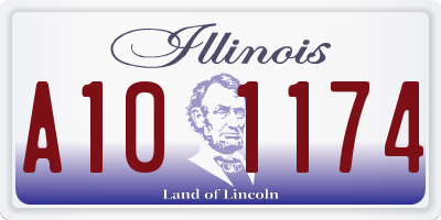 IL license plate A101174