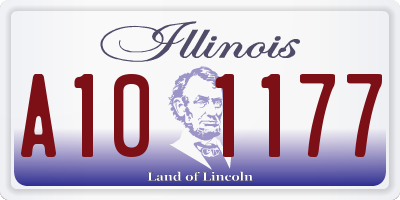 IL license plate A101177