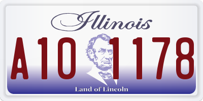 IL license plate A101178