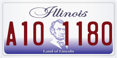 IL license plate A101180