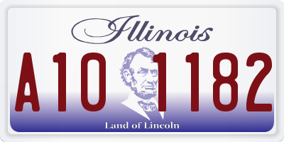IL license plate A101182