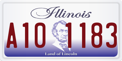 IL license plate A101183