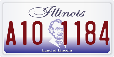 IL license plate A101184