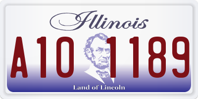 IL license plate A101189