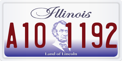 IL license plate A101192