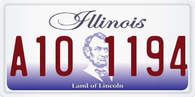 IL license plate A101194