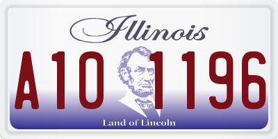 IL license plate A101196