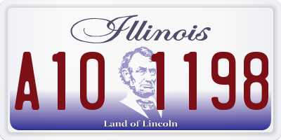 IL license plate A101198