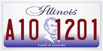 IL license plate A101201