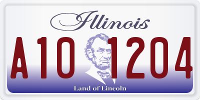 IL license plate A101204