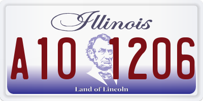 IL license plate A101206