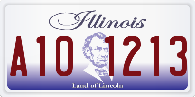 IL license plate A101213