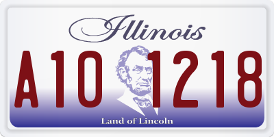 IL license plate A101218