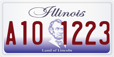 IL license plate A101223