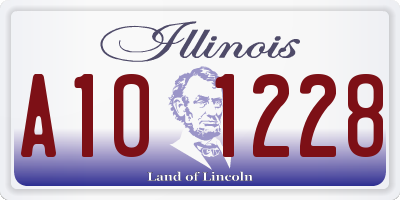 IL license plate A101228