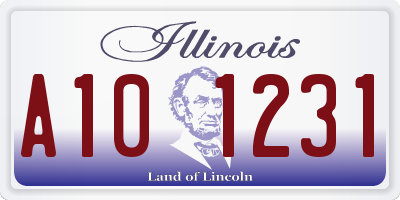 IL license plate A101231