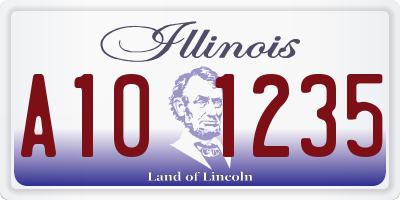 IL license plate A101235