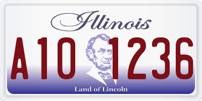IL license plate A101236