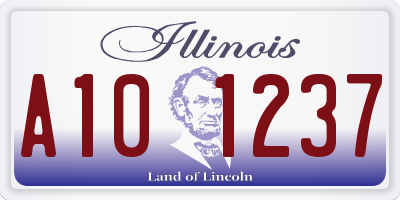 IL license plate A101237