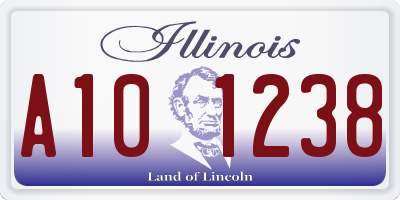 IL license plate A101238