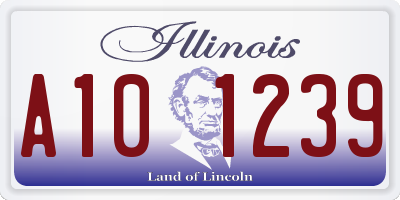 IL license plate A101239
