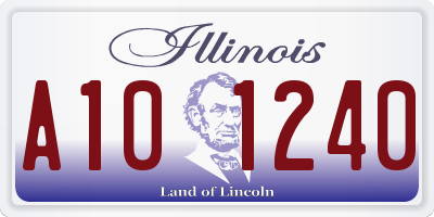 IL license plate A101240