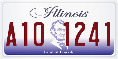 IL license plate A101241