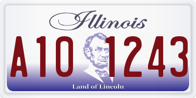 IL license plate A101243