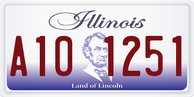 IL license plate A101251