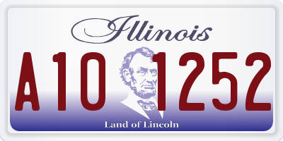 IL license plate A101252