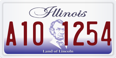 IL license plate A101254