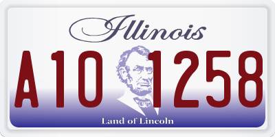 IL license plate A101258