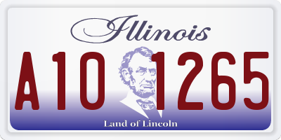 IL license plate A101265